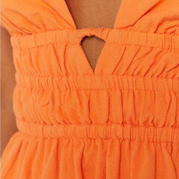 Beginning boutique genovia crinkle mini dress orange - Picture 3 of 6